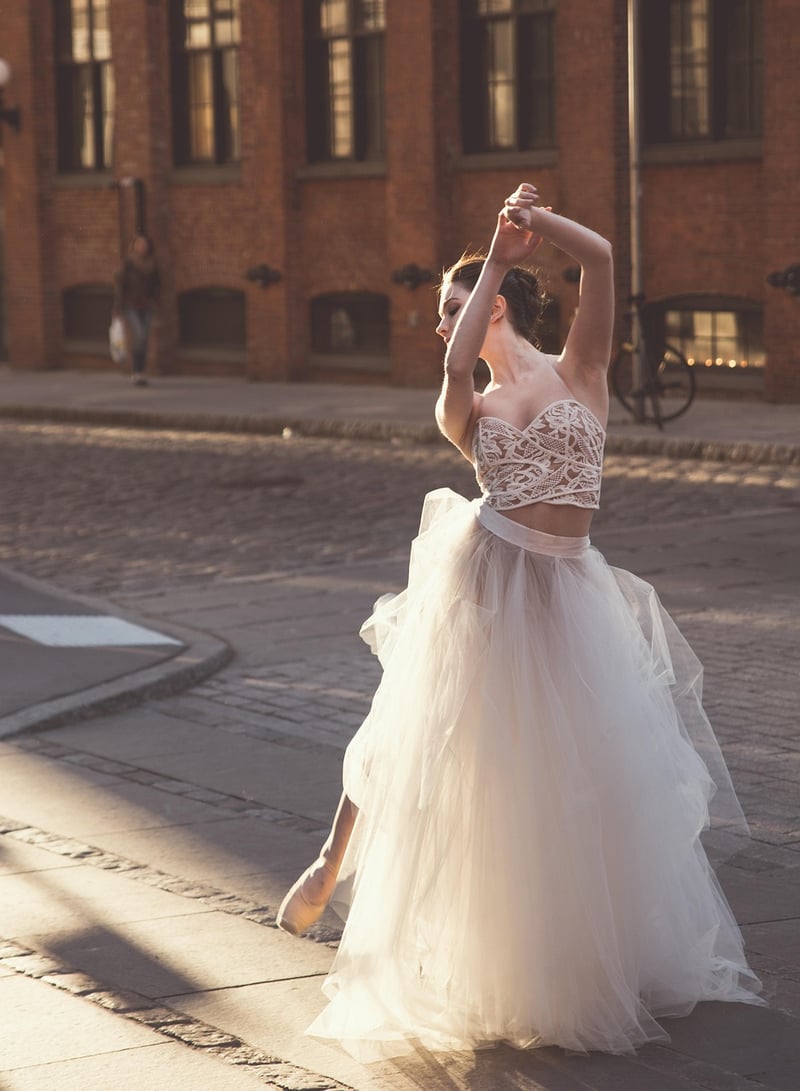Ballet dancer performing barre exercises